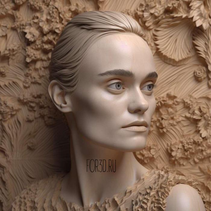 Diane Kruger 2 stl model for CNC